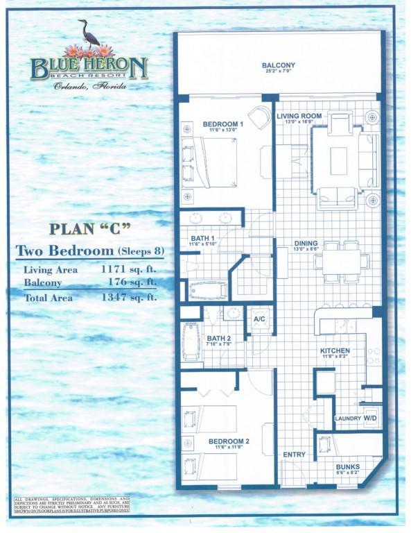 Blue Heron Beach Resort - Two Bedroom 21404 Орландо Екстериор снимка